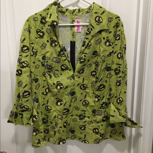 PUG Mr Skulls Lauren Top in Green
